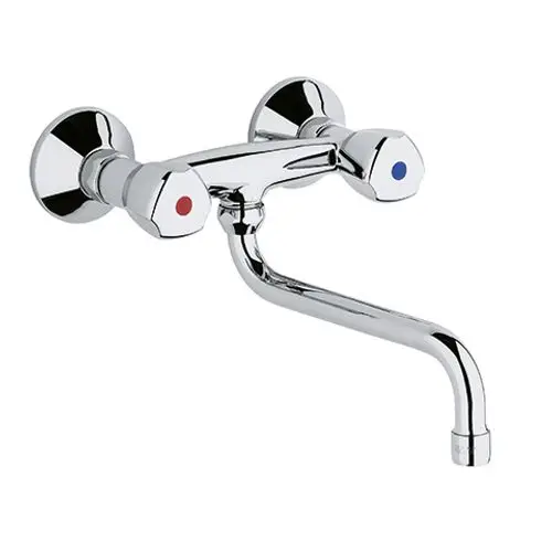 KLUDI STANDARD Spültisch-Wandarmatur Kst.-Terralux, Ausladung 210 mm, chrom, 310520515, Artikel in Kategorie
